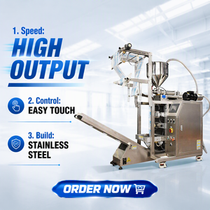 Vertical VFFS Liquid Paste Packing Machine Anti Drip Piston Pump Stainless 304