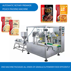 Fully Automatic Rotary Premade Pouch Doypack Zipper Liquid Sauce Filling Machine