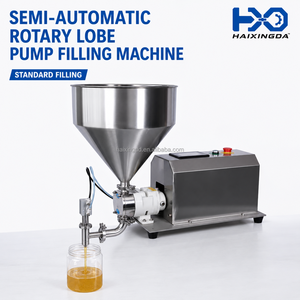 Semi Automatic Rotor Pump Lobe Filling Machine High Viscosity Paste